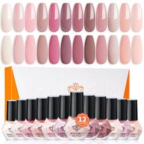 Conjunto de esmaltes modelones de 12 cores Nude Pink Quick Dry Conjunto de esmaltes modelones de 12 cores Nude Pink Quick Dry