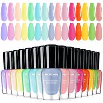 Conjunto de Esmaltes Morovan Pastel Macaron Rainbow - 6 Unidades de 8ml