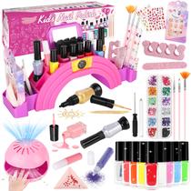 Conjunto de Esmaltes Oisacirg Kids para Meninas - 28 Unidades com Secador de Unhas Conjunto de Esmaltes Oisacirg Kids para Meninas - 28 Unidades com Secador de Unhas