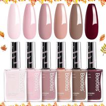 Conjunto de esmaltes para unhas Beetles Coconut Mousse, 6 unidades de secagem rápida