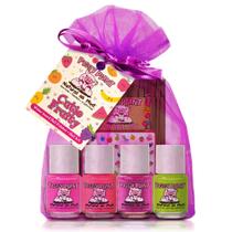 Conjunto de Esmaltes Piggy Paint Cutie Fruity 7ml (4 Unidades) - Com Arte de Unhas