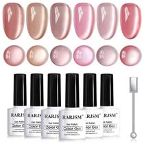 Conjunto de Esmaltes RARJSM Nude Glitter Cat Eye - 6 Unidades de 7,5ml com Imã Conjunto de Esmaltes RARJSM Nude Glitter Cat Eye - 6 Unidades de 7,5ml com Imã