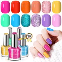 Conjunto de esmaltes SAVILAND 12 cores neon Air Dry Summer Glitter Conjunto de esmaltes SAVILAND 12 cores neon Air Dry Summer Glitter