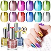 Conjunto de esmaltes SAVILAND Metallic 12 cores Mirror Chrome