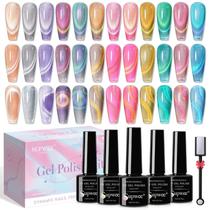 Conjunto de esmaltes SUPWEE Cat Eye Gel de 12 cores com lâmpada UV de presente Conjunto de esmaltes SUPWEE Cat Eye Gel de 12 cores com lâmpada UV de presente