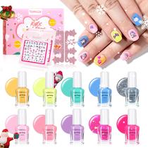 Conjunto de Esmaltes TOMICCA Kids - 10 Cores, Não Tóxico e à Base d'Água