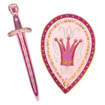 Conjunto de espadas e escudos de brinquedo Liontouch Queen Rosa 45 cm/37 cm
