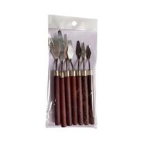 Conjunto De Espátula De Bolo De Aço Inoxidável, 7 Peças, Raspador De Creme Fondant, Pá De Mistura,