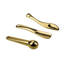 Conjunto de espátula de maquiagem GOERTI Metal Mini Spoon Eye Massager