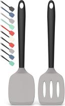 Conjunto de espátulas de silicone Coukre de alta resistência ao calor, sem BPA, pacote com 2 unidades Conjunto de espátulas de silicone Coukre de alta resistência ao calor, sem BPA, pacote com 2 unidades