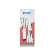 Conjunto de Espátulas para Manteiga Tramontina Laguna em Aço Inox 6 Peças Conjunto de Espátulas para Manteiga Tramontina Laguna em Aço Inox 6 Peças