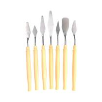 Conjunto De Espátulas Para Pintura a Óleo 7 Peças Mini Paleta Espátula De Confeitaria Ferramenta De