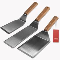 Conjunto de espátulas Vovoly Stainless Steel Griddle em ferro fundido Conjunto de espátulas Vovoly Stainless Steel Griddle em ferro fundido
