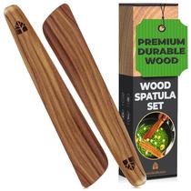 Conjunto de espátulas Woodenhouse Teak Wood 30 cm para ferro fundido (2 unidades)