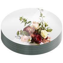 Conjunto de espelhos Suwimut Round de 30 cm de vidro para peças centrais x12