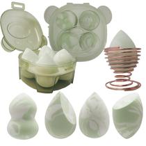 Conjunto de esponjas de maquiagem Coieaa Foundation Blending, 4 unidades com estojo Conjunto de esponjas de maquiagem Coieaa Foundation Blending, 4 unidades com estojo