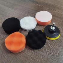 Conjunto De Esponjas De Polimento De Pelúcia Imitação Para Cera Automotiva, Limpeza Com