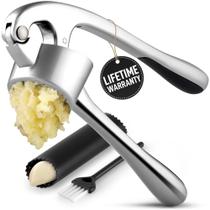 Conjunto de Espremedor de Alho Zulay Kitchen Premium - Com Descascador e Escova Conjunto de Espremedor de Alho Zulay Kitchen Premium - Com Descascador e Escova