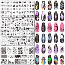 Conjunto de estampagem de placas de unhas Whaline Outer Space, 6 unidades Conjunto de estampagem de placas de unhas Whaline Outer Space, 6 unidades