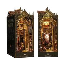 Conjunto De Estante De Madeira Diy, Casa De Boneca Em Miniatura, Kit De Quebra-cabeça 3d Com Luz