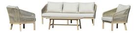 Conjunto De Estar Importado 4 Pecas Sofa, Poltronas E Mesa