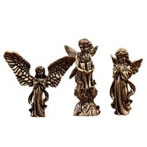 Conjunto de estátuas: estatueta Bronze Angel Small Guardian x3 Conjunto de estátuas: estatueta Bronze Angel Small Guardian x3