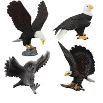 Conjunto de estatuetas Bird of Prey, 4 peças com águia careca, coruja e falcão Conjunto de estatuetas Bird of Prey, 4 peças com águia careca, coruja e falcão