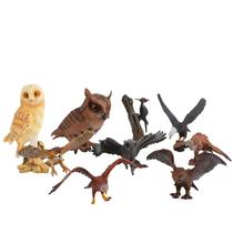 Conjunto de estatuetas Bird of Prey, 9 peças de PVC realista para decoração infantil Conjunto de estatuetas Bird of Prey, 9 peças de PVC realista para decoração infantil