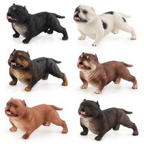 Conjunto de estatuetas Bulldog Bull Terrier, 6 peças de PVC realista para crianças