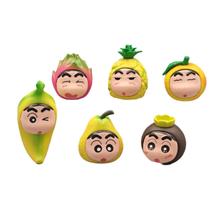 Conjunto de estatuetas Crayon Shin-chan com tema de frutas Kawaii x6 Conjunto de estatuetas Crayon Shin-chan com tema de frutas Kawaii x6