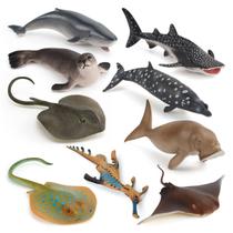 Conjunto de estatuetas de animais marinhos, 9 peças de leão-marinho, baleia e tubarão para crianças Conjunto de estatuetas de animais marinhos, 9 peças de leão-marinho, baleia e tubarão para crianças