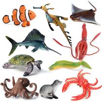 Conjunto de estatuetas de animais oceânicos, 10 peças de brinquedo infantil de PVC Marine Life Conjunto de estatuetas de animais oceânicos, 10 peças de brinquedo infantil de PVC Marine Life