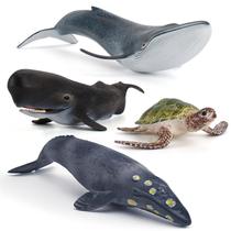 Conjunto de estatuetas de animais oceânicos, 4 peças de brinquedo infantil de PVC realista Conjunto de estatuetas de animais oceânicos, 4 peças de brinquedo infantil de PVC realista