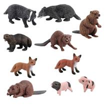 Conjunto de estatuetas de animais selvagens, 10 unidades modelos realistas de PVC para crianças a partir de 3 anos Conjunto de estatuetas de animais selvagens, 10 unidades modelos realistas de PVC para crianças a partir de 3 anos