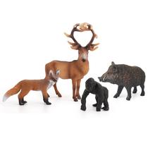 Conjunto de estatuetas de animais selvagens, 4 peças de bonecos de PVC para crianças de 3 anos ou mais Conjunto de estatuetas de animais selvagens, 4 peças de bonecos de PVC para crianças de 3 anos ou mais