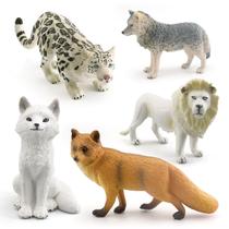 Conjunto de estatuetas de animais selvagens, 5 peças, modelos realistas de PVC para crianças