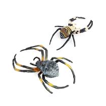 Conjunto de estatuetas de aranha realistas, 2 modelos de PVC Golden Orb-Weaver Conjunto de estatuetas de aranha realistas, 2 modelos de PVC Golden Orb-Weaver