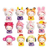 Conjunto de estatuetas de brinquedo Yeooyoor Cute Cartoon 12 Chinese Zodiac