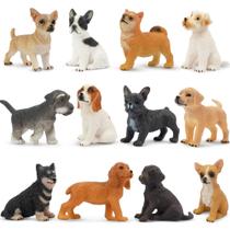 Conjunto de estatuetas de brinquedos Toymany Mini Dog, 12 unidades para crianças a partir de 3 anos Conjunto de estatuetas de brinquedos Toymany Mini Dog, 12 unidades para crianças a partir de 3 anos
