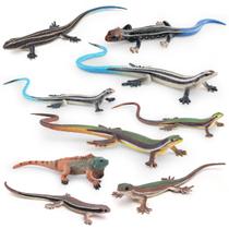 Conjunto de estatuetas de lagarto realista, 9 peças, modelo de PVC, brinquedos para crianças a partir de 3 anos Conjunto de estatuetas de lagarto realista, 9 peças, modelo de PVC, brinquedos para crianças a partir de 3 anos