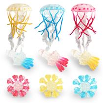 Conjunto de estatuetas de medusa, 9 peças de criaturas marinhas oceânicas realistas Conjunto de estatuetas de medusa, 9 peças de criaturas marinhas oceânicas realistas