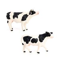 Conjunto de estatuetas de vaca realista em PVC para animais de fazenda em miniatura x2 Conjunto de estatuetas de vaca realista em PVC para animais de fazenda em miniatura x2