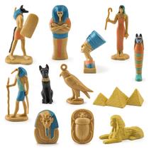 Conjunto de estatuetas do Egito Antigo em PVC Egyptian Gods Pharaoh Kids