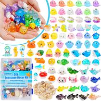 Conjunto de estatuetas LLTDMEST Ocean Mini Resin Animals, mais de 100 unidades Conjunto de estatuetas LLTDMEST Ocean Mini Resin Animals, mais de 100 unidades