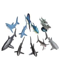 Conjunto de estatuetas Ocean Shark and Whale, 10 unidades para crianças de 3 anos ou mais Conjunto de estatuetas Ocean Shark and Whale, 10 unidades para crianças de 3 anos ou mais