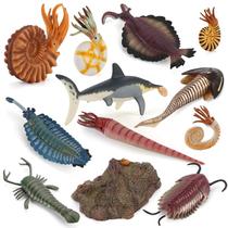 Conjunto de estatuetas Prehistoric Ocean Creatures, 11 unidades para crianças Conjunto de estatuetas Prehistoric Ocean Creatures, 11 unidades para crianças