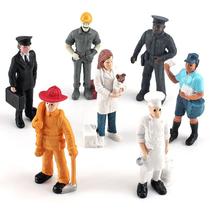 Conjunto de estatuetas profissionais em miniatura, 7 peças de bonecos de PVC para crianças Conjunto de estatuetas profissionais em miniatura, 7 peças de bonecos de PVC para crianças