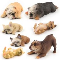 Conjunto de estatuetas Realistic Bulldog e French Bulldog x6 PVC