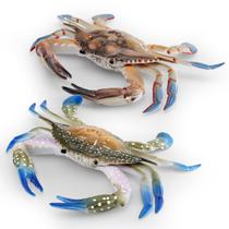 Conjunto de estatuetas Realistic Large Crab PVC Ocean Creature x2 Conjunto de estatuetas Realistic Large Crab PVC Ocean Creature x2