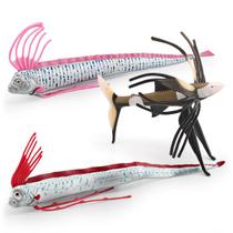 Conjunto de estatuetas Realistic Ribbon Fish, 3 peças, modelos de PVC Conjunto de estatuetas Realistic Ribbon Fish, 3 peças, modelos de PVC